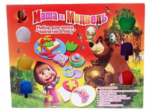 Набор пластилина Чаепитие в лесу Маша и Медведь (Росмэн, 15678ros)